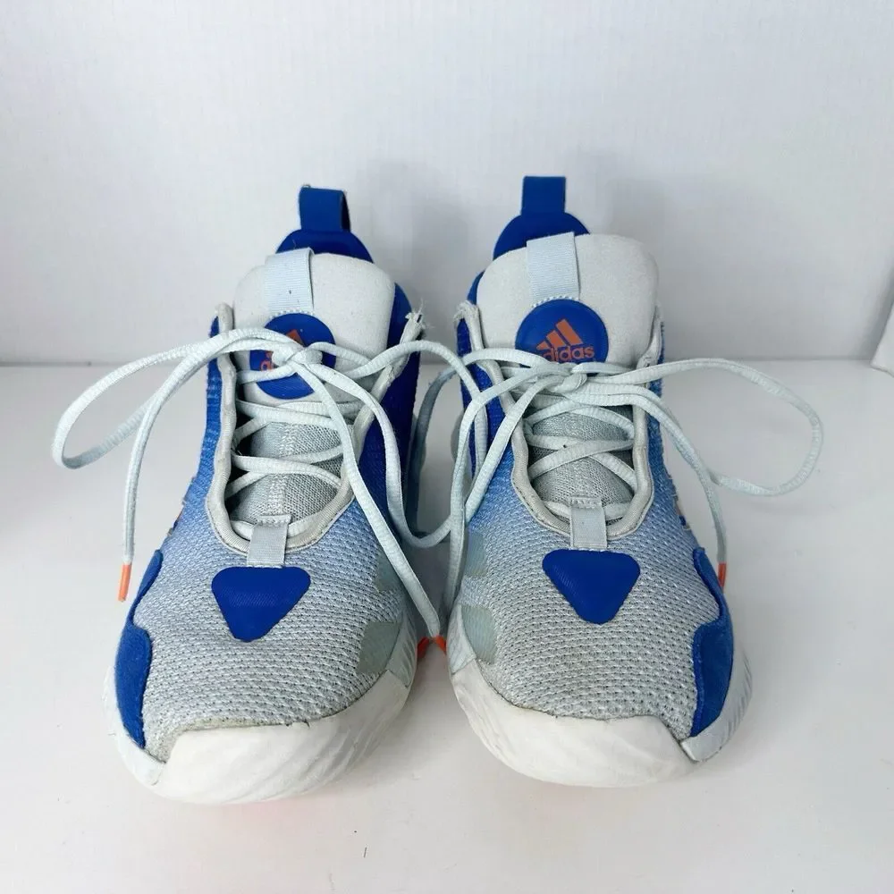 Adidas Men's Size 6.5 Court Vision 3 Shoes H67757 Blue White‎ Orange